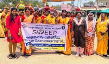 स्वसहायता समूह की महिलाओं द्वारा जिले में स्वीप गतिविधियां आयोजित कर मतदाताओं को मतदान के लिए किया जा रहा प्रेरित