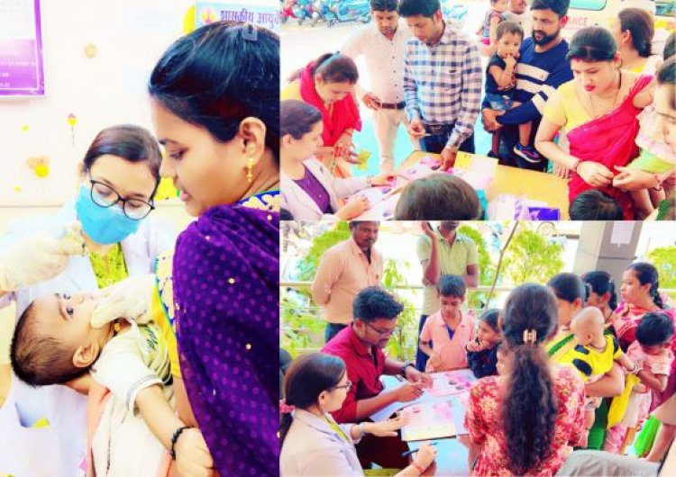 शासकीय आयुर्वेद महाविद्यालय चिकित्सालय में 1410 बच्चों का स्वर्णप्राशन