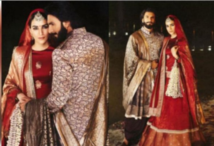 वाराणसी के नमो घाट पर मनीष मल्होत्रा की कलेक्शन में कृति सेनन ने बिखेरा रंग