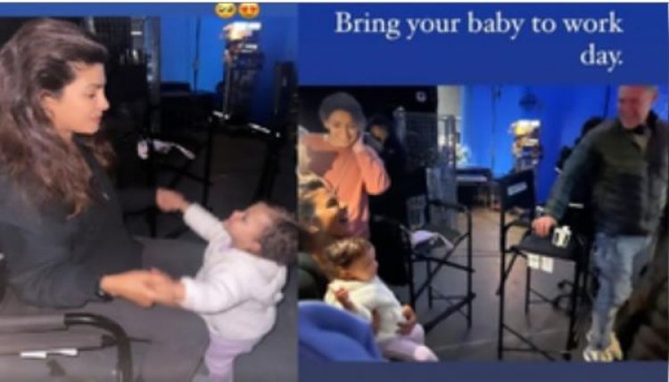 'हेड्स ऑफ स्टेट' के सेट से बेटी के साथ प्रियंका चोपड़ा ने शेयर की फोटो