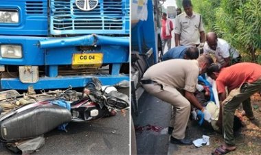 दर्दनाक सड़क हादसा: डीजल टैंकर ने बाइक सवार को मारी टक्‍कर, निचले हिस्‍से में फंसा युवक 100 मीटर तक घसीटता रहा, मौके पर मौत