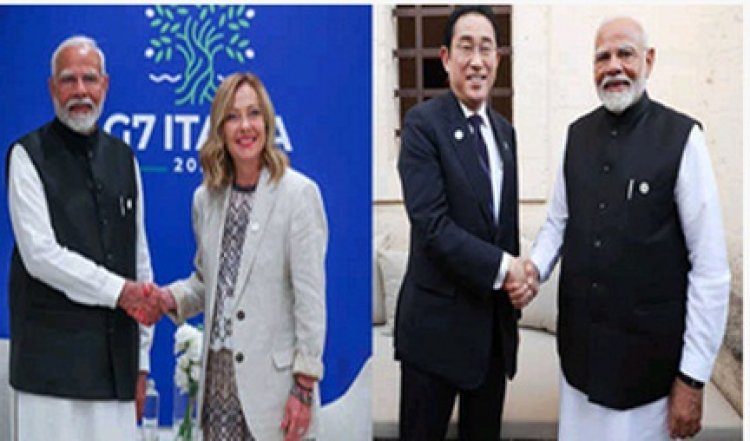 मोदी ने मेलोनी और किशिदा के साथ द्विपक्षीय बैठक की