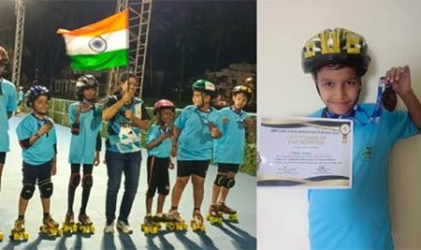 अंबिकापुर शहर का आर्यव पांडेय स्केटिंग के गिनीज बुक आफ वर्ल्ड रिकार्ड में