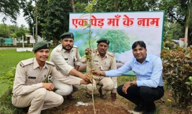 एक पेड़ माँ के नाम : कलेक्टर और सीईओ ने किया पौधरोपण