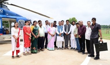 मुख्यमंत्री विष्णु देव साय जी पहुंचे बगिया हेलीपेड