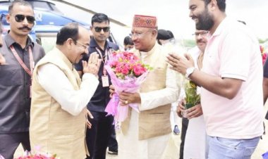 CM विष्णुदेव साय पहुंचे बिलासपुर, हेलीपैड पर आत्मीय स्वागत