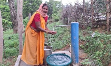 नल से मिली राहत, ग्राम कोरई में अब हर घर में नल से जल