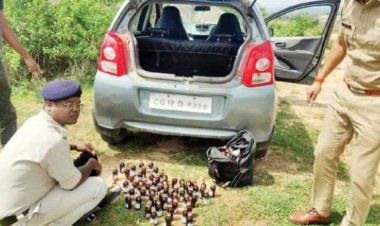 कार से नशीली सिरप जब्त, आरोपी फरार