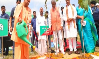 अकबर नगर की जमीन पर सीएम योगी ने शुरू किया वृक्षारोपण, दस हजार पेड़ से बनेगा सौमित्र वन