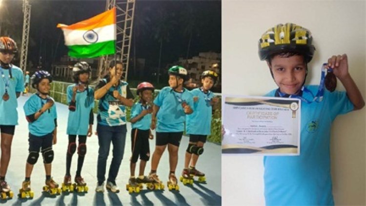 अंबिकापुर शहर का आर्यव पांडेय स्केटिंग के गिनीज बुक आफ वर्ल्ड रिकार्ड में