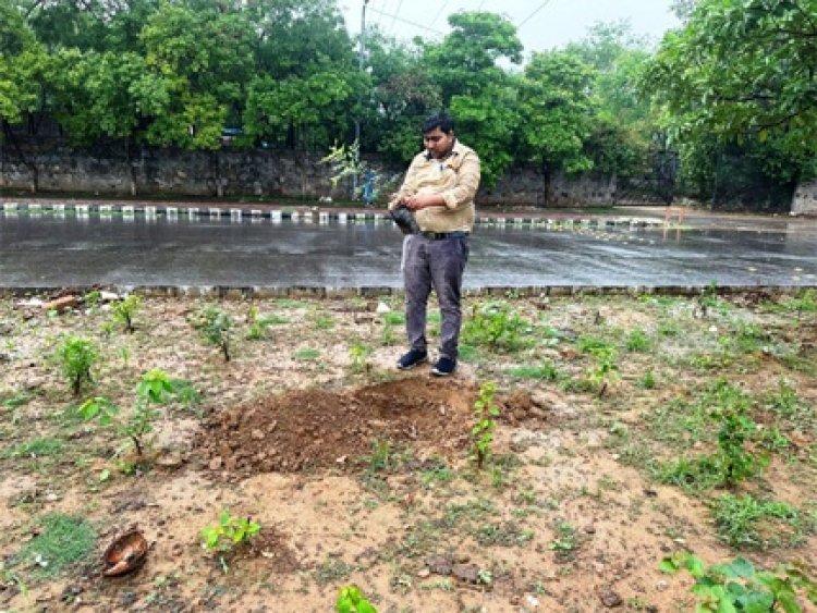 नई दिल्ली में ‘एक पेड़ माँ के नाम’ अभियान के तहत छत्तीसगढ़ जनसंपर्क विभाग का वृक्षारोपण