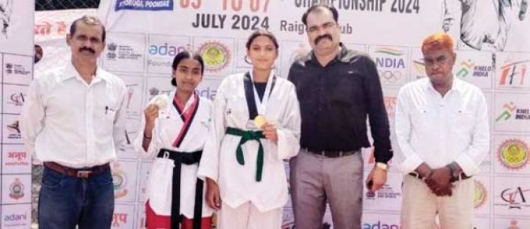 ताइक्वांडो में मेडल जीतने वाले खिलाडिय़ों को सीएम की पत्नी ने दिया आशीर्वाद