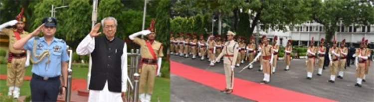 निवर्तमान राज्यपाल विश्वभूषण हरिचंदन को दी गई भावभीनी विदाई