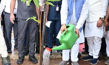 मुख्यमंत्री विष्णु देव साय द्वारा आरंग स्थित छात्रावास कैंपस में एक पेड़ मां के नाम वृक्षारोपण महाअभियान के अंतर्गत राम फल के पौधे का रोपण किया गया