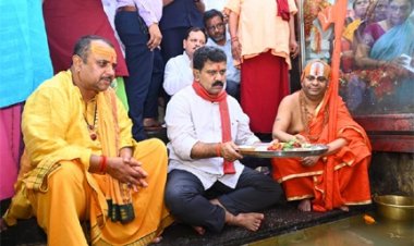 उपमुख्यमंत्री विजय शर्मा ने अमरकंटक में नर्मदा मैय्या और जलेश्वर महादेव मंदिर में की पूजा-अर्चना