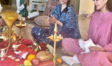 जैकलीन फर्नांडीज, अनुषा दांडेकर ने की रुद्राभिषेक पूजा