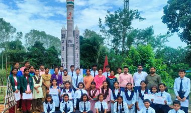 नवोदय विद्यालय में किया गया प्रथम राष्ट्रीय अंतरिक्ष दिवस सफल का आयोजन