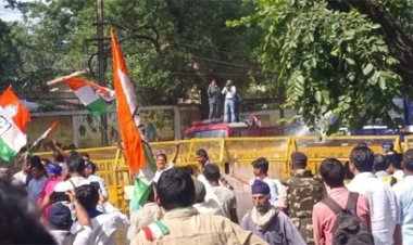 सीएम हाउस का घेराव करने निकले कांग्रेसियों को पुलिस ने खदेड़ा