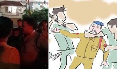 डीजे बंद कराने पहुंचे पुलिसकर्मियों की पिटाई, 10 युवक पुलिस की हिरासत में