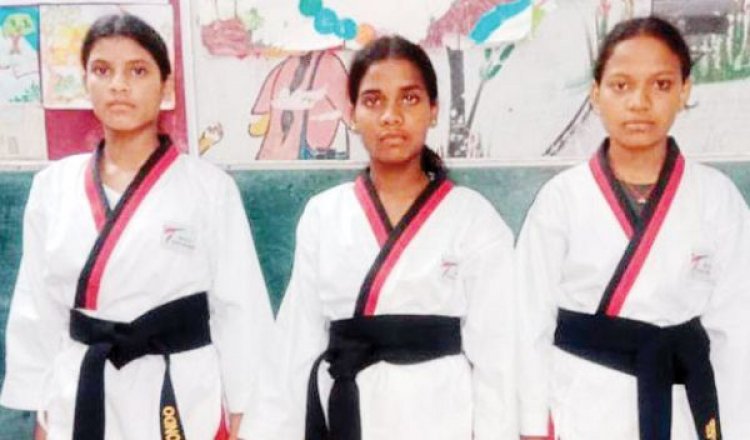 कस्तूरबा गांधी स्कूल के 3 बच्चों ने ताइक्वांडो स्पर्धा में जीता गोल्ड मेडल