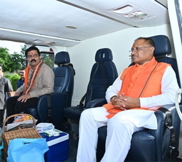 मुख्यमंत्री विष्णु देव साय भगवान भोरमदेव के दर्शन के लिए कवर्धा रवाना