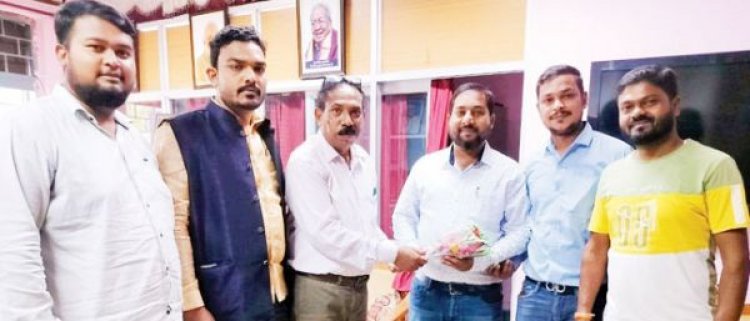 महाविद्यालय के नवनियुक्त जनभागीदारी अध्यक्ष अंकित जैन का स्वागत