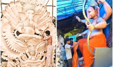 65 फीट होगी ऊंचाई, गणेश उत्‍सव की तैयारी में जुटे लोग