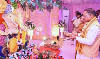 मुख्यमंत्री निवास में विराजे भगवान गणेश