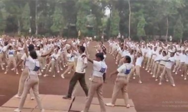 फिट रहने छत्तीसगढ़ी गीत पर एक साथ थिरके 700 से अधिक जवान