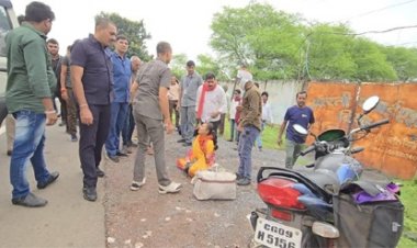 उपमुख्यमंत्री विजय शर्मा ने घायल व्यक्ति को तत्काल अस्पताल पहुंचाया