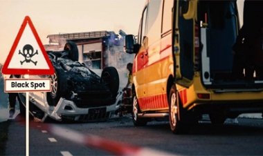 रायगढ़ जिले के सड़क सुरक्षा जांच दल ने किया ब्लैक स्पाट का निरीक्षण