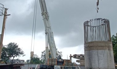 सरेखा ओवरब्रिज पर दो गर्डर होंगे लॉन्च:एसडीएम ने कहा सुरक्षा की दृष्टि से चार दिनों तक आवागमन बंद