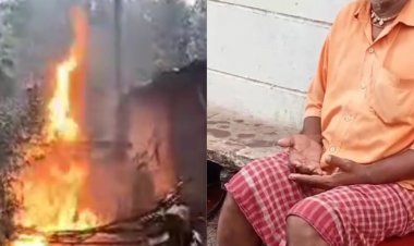 बिजली गिरने से ट्रांसफॉर्मर में लगी आग:आग की चपेट में आने से एक ग्रामीण झुलसा, क्षेत्र में पिछले 24 घंटे से लगातार हो रही बारिश