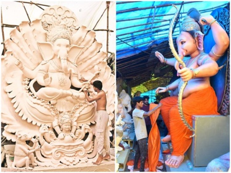 65 फीट होगी ऊंचाई, गणेश उत्‍सव की तैयारी में जुटे लोग