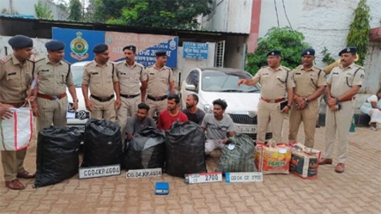 गांजा की खेप के साथ चार तस्‍कर पकड़ाए