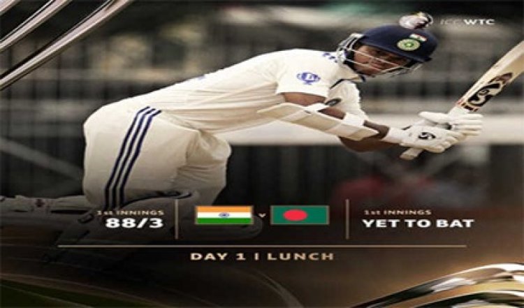 जयसवाल और पंत ने शुरुआती झटकों से भारत को उबारा