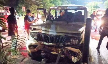 बेकाबू बोलेरो कई गाडिय़ों को ठोकर मारते डिवाइडर से टकराई, 2 गंभीर