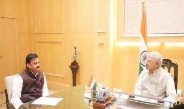 राज्यपाल श्री पटेल से उप मुख्यमंत्री श्री शुक्ल ने की सौजन्य भेंट