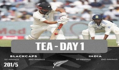 न्यूजीलैंड ने चायकाल तक पांच विकेट पर 201 रन