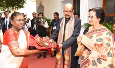 राष्ट्रपति श्रीमती मुर्मु का राजभवन में हुआ आत्मीय स्वागत