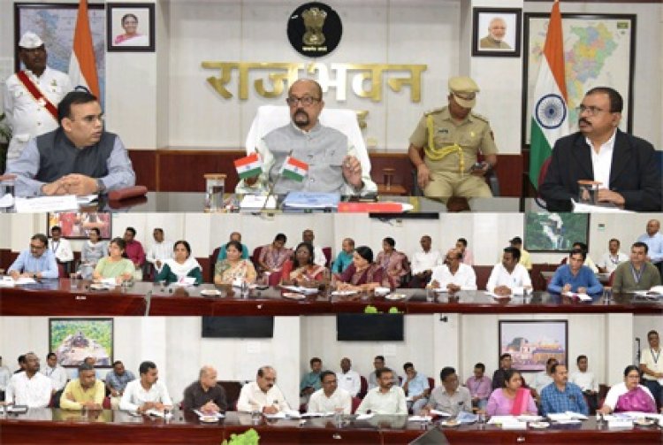 राष्ट्रपति श्रीमती द्रौपदी मुर्मु के प्र्रवास के संबंध में राज्यपाल श्री डेका ने तैयारियों की समीक्षा की