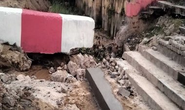 छठ घाट मेंटेनेंस के नाम पर ठेकेदार का गोलमाल