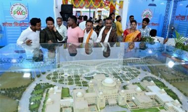 लोगों को लुभा रहा छत्तीसगढ़ विधानसभा के नए भवन का मॉडल