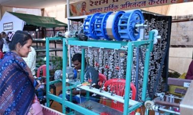 रेशम उत्पादन की प्रक्रिया समझने उमड़ रही भीड़