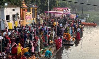 छठ महापर्व का समापन:लोगों ने रखा 36 घंटे का निर्जला उपवास, सीवन नदी पर दिया सूर्य कोअर्घ्य