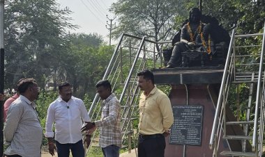 मराठा समाज ने जीजा माता चौराहे के सौंदर्यीकरण की मांग:नगर निगम आयुक्त बोले- सौंदर्यीकरण के हो चुके हैं टेंडर, जल्द शुरू होगा काम