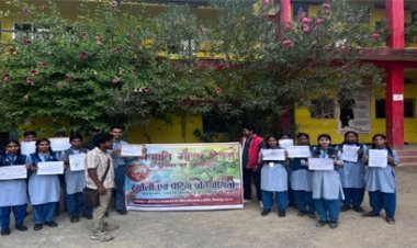 बिरसा मुंडा जयंती पर बिलासा पब्लिक स्कूल में चित्रकला और रंगोली प्रतियोगिता