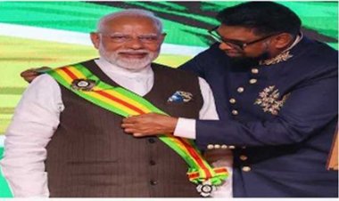 मोदी को मिला गुयाना, डोमिनिका सर्वोच्च नागरिक सम्मान