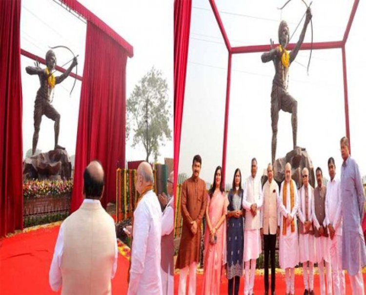 शाह ने दिल्ली में भगवान बिरसा मुंडा की प्रतिमा का अनावरण किया