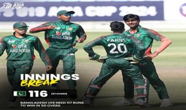 बंगलादेश ने अंडर-19 एशियाकप में पाकिस्तान को सात विकेट से हराकर फाइनल में बनाई जगह